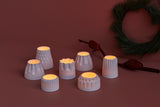 Dottir Alba Flock 4 Ceramic Votive Candleholders