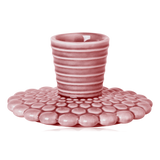 Dottir Ceramic Candle Holder Pipanella Bubble Dusty Rose