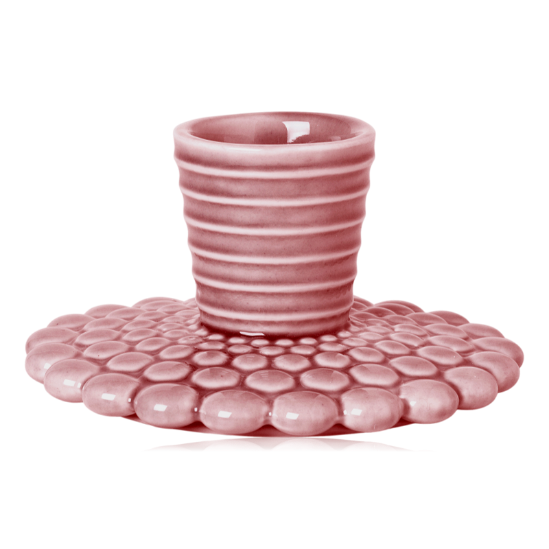 Dottir Ceramic Candle Holder Pipanella Bubble Dusty Rose