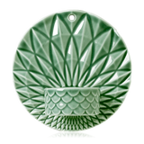 Dottir Pipanella Ceramic Wall Votive Scales Green