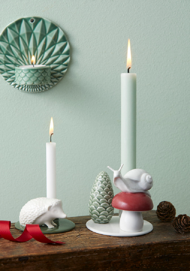 Dottir Winter Stories Candle Holder Snail and Mushroom – The Dottir Winter Stories Candle Holder Snail and Mushroom – The