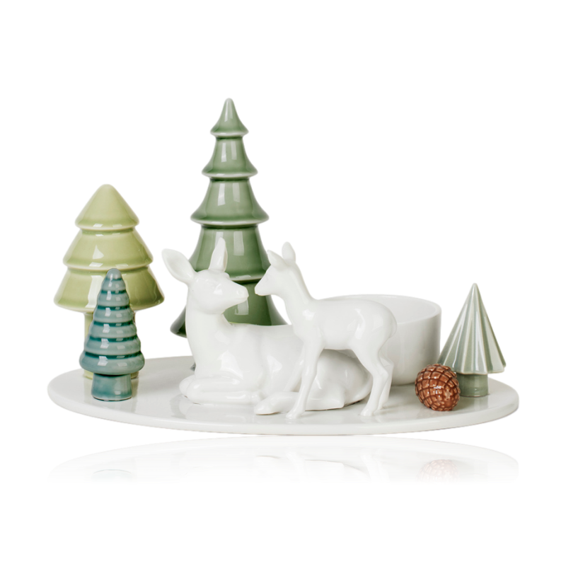 Dottir Ceramic Candle Holder Winter Stories Deer and Fawn – The ...