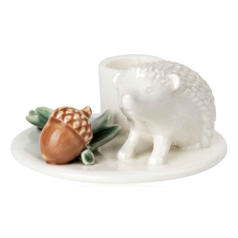 Dottir Winter Stories Ceramic Hedgehog Candle Holder