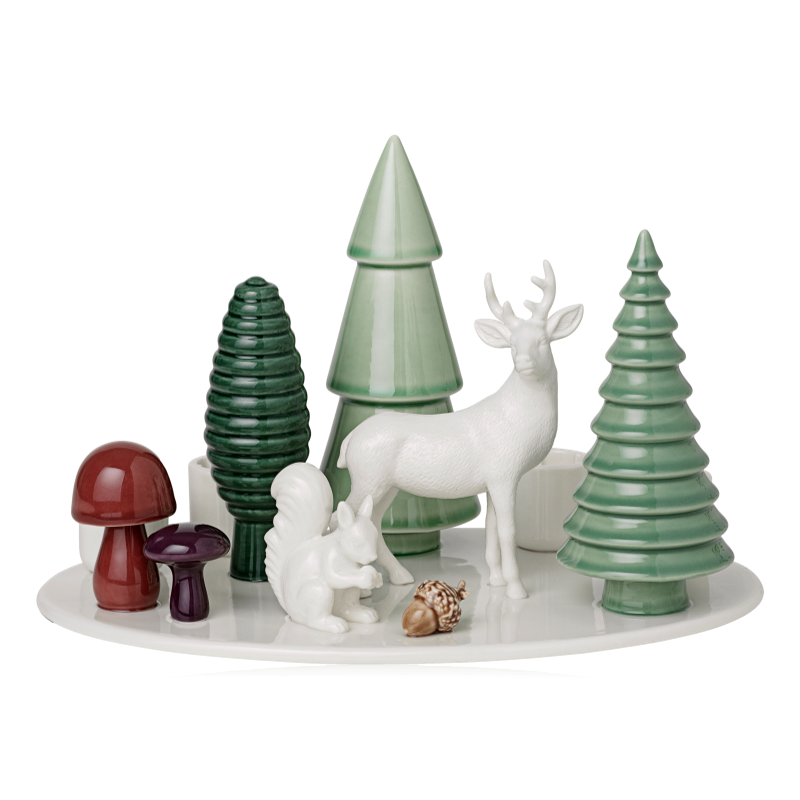 Dottir Winter Stories Set of 4 Advent Candles With Transfers 2.2 x 24cm