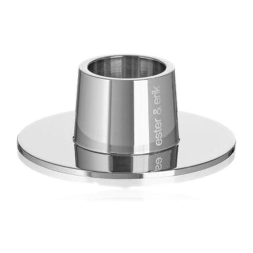 Ester & Erik Candle Holder Matt Silver 2 Pack