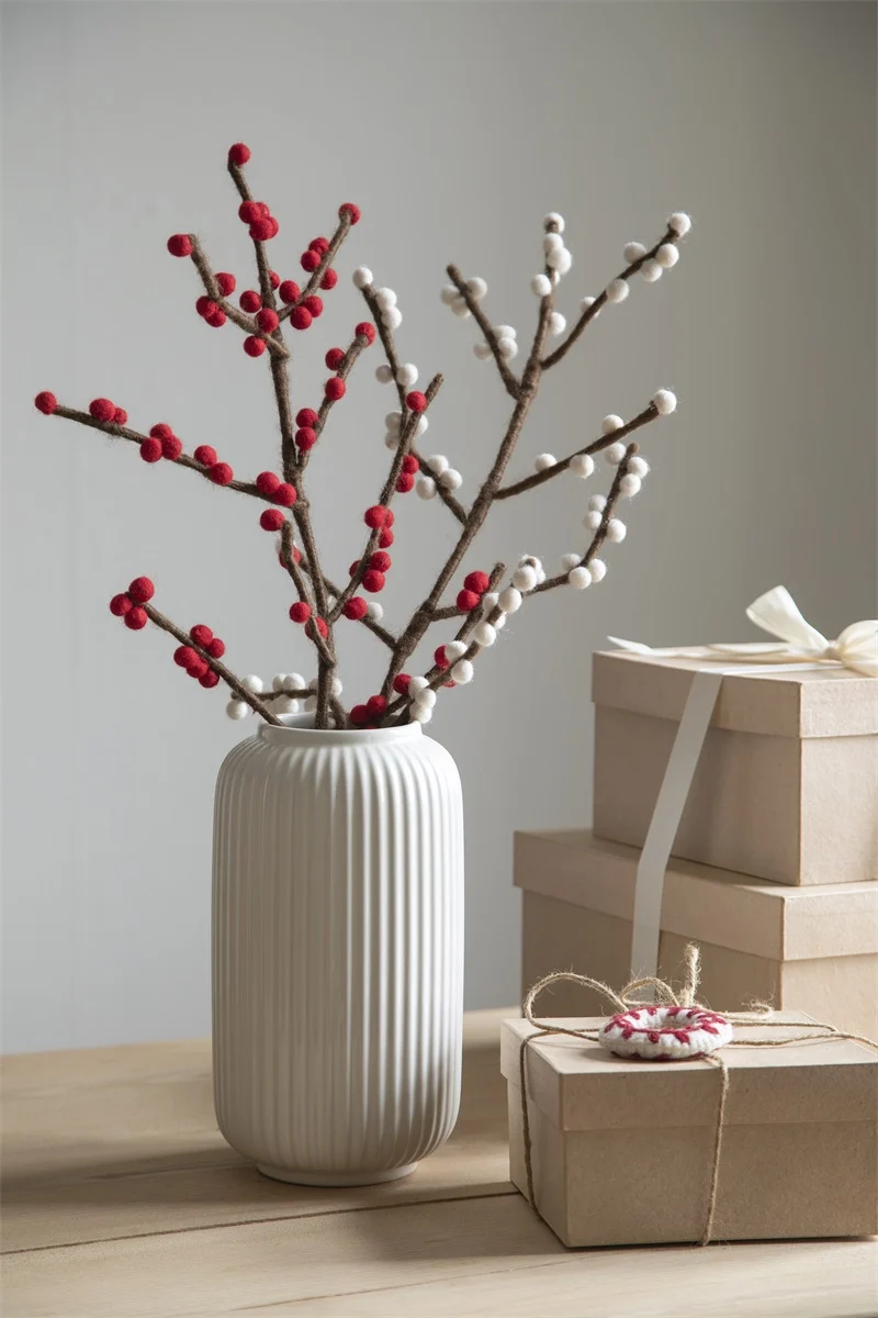 Gry & Sif Felt Branch With Red Berries