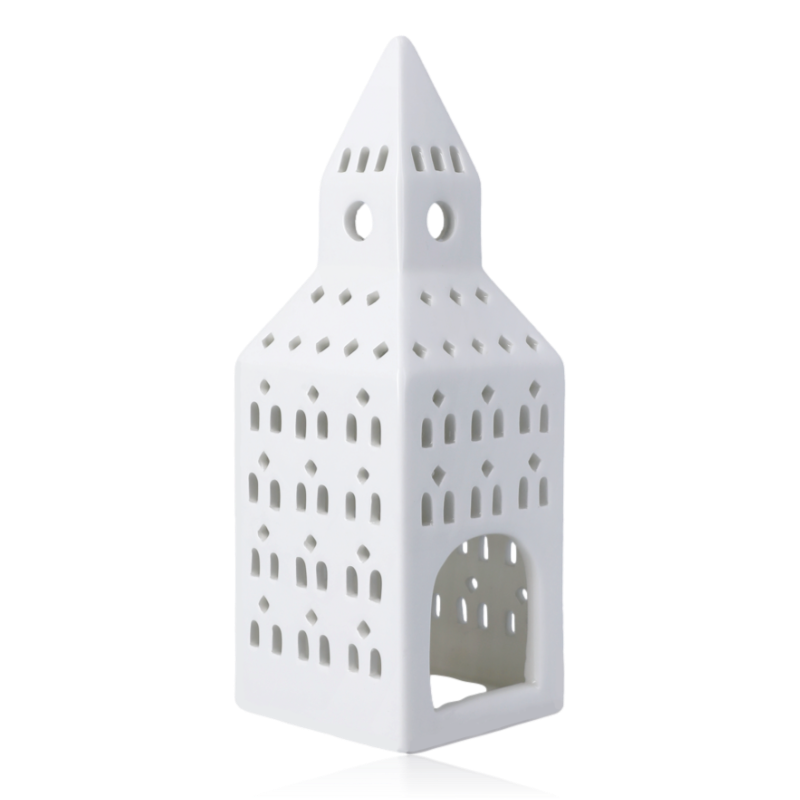 Kähler Urbania Lighthouse Church Tower White Ceramic