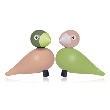 Kay Bojesen Pair of Lovebirds Light Green & Rose – The