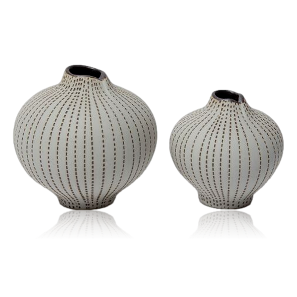 Lindform Line Vase Brown Dots Small