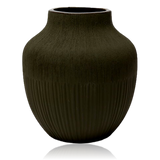 Lindform small kyoto ceramic vase dark forest green on a white background