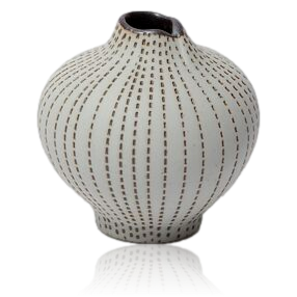 Lindform Line Vase Brown Dots Small