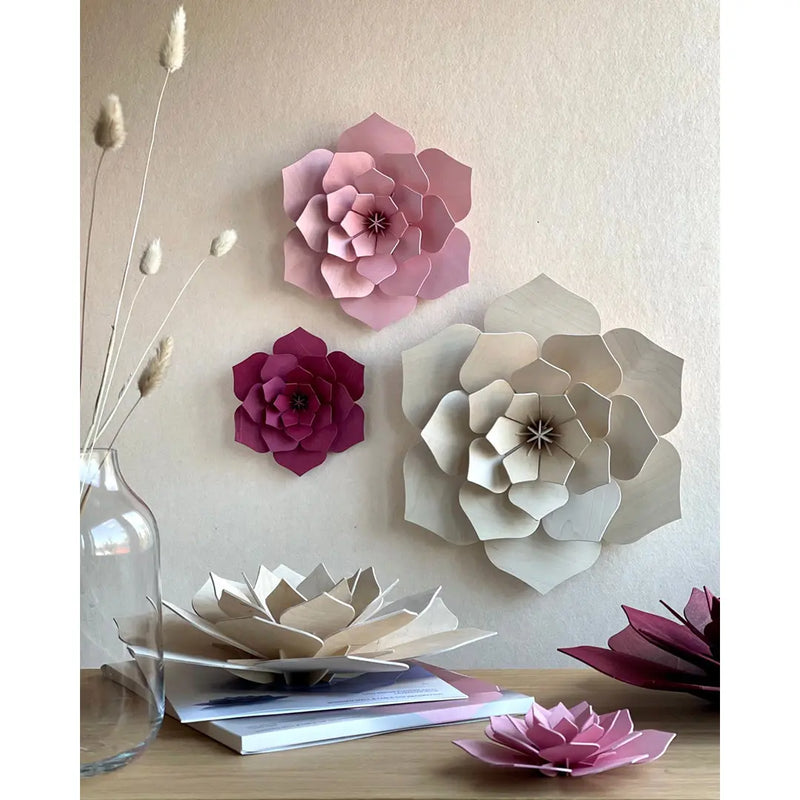 Lovi 34cm Flower Wall Decoration Pink