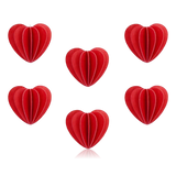 Lovi Heart Decoration 4.5cm Set of 6 Bright Red