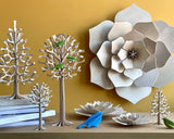 Lovi Tree 34cm Light Green Wood With Natural Wood Birds
