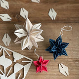 Lovi Hanging Birch Star 5cm Red