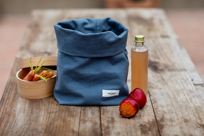 The Organic Company Lunch Bag Grey Blue