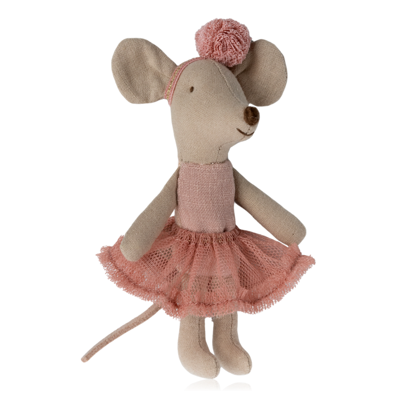 Maileg Little Sister Ballerina Mouse Rose