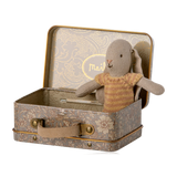 Maileg Micro Bunny In Suitcase Yellow & Pink