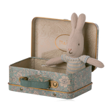 Maileg Micro Rabbit In Suitcase Light Blue