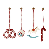 Maileg Set of 4 Metal Decorations Peter's Christmas