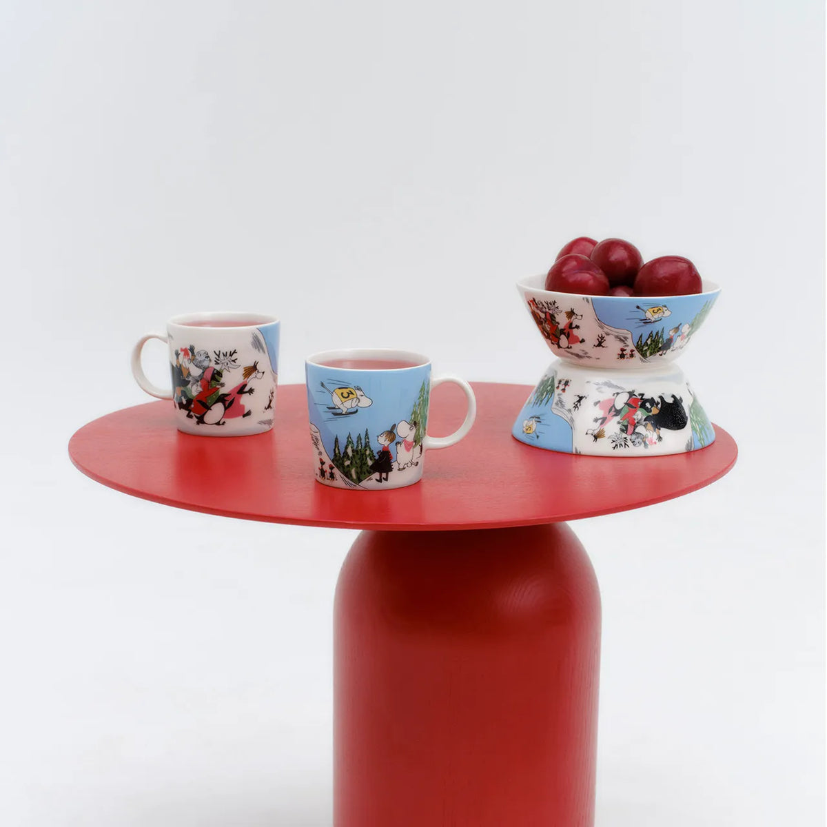 MOOMIN ARABIA Mug 2個+フィギュア1個 Arabia Moomin Mug Ski Jumping Winter Special 2024 – The