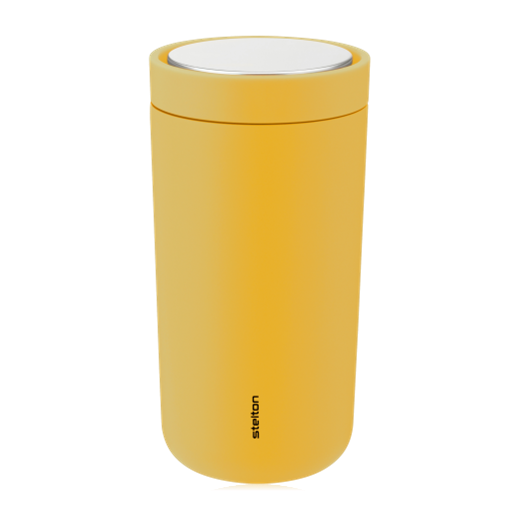 Stelton To Go Click Steel Cup Poppy Yellow 400ml