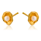 Pernille Corydon Hidden Pearl Earrings Gold