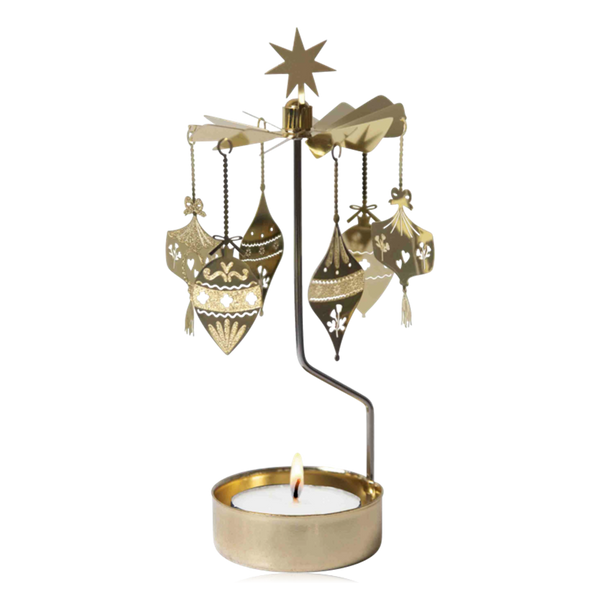 Pluto Rotary Candle Holder Festive Ornaments Gold