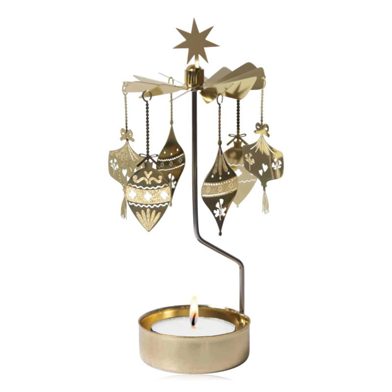 Pluto Rotary Candle Holder Festive Ornaments Gold