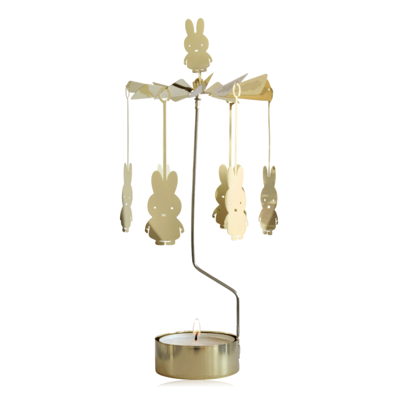 Pluto Rotary Candle Holder Miffy Gold