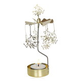 Pluto Rotary Candle Holder Mistletoe Gold