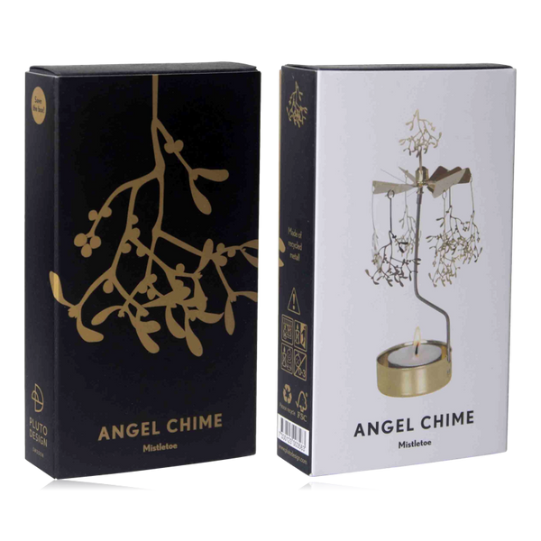 Pluto Rotary Candle Holder Mistletoe Gold