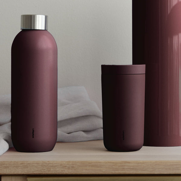 Stelton To Go Click Steel Cup Berry 0.4 Litre