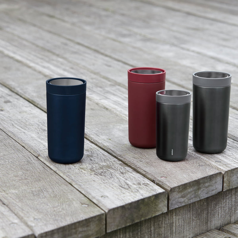 Stelton To Go Click Steel Cup Berry 0.4 Litre