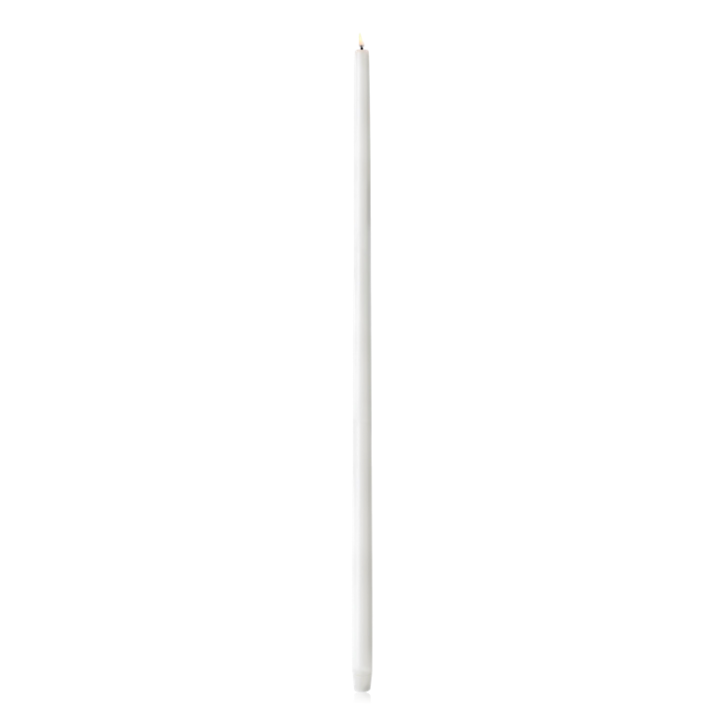 Uyuni Tall LED Taper Candle Nordic White 2.3 x 75cm