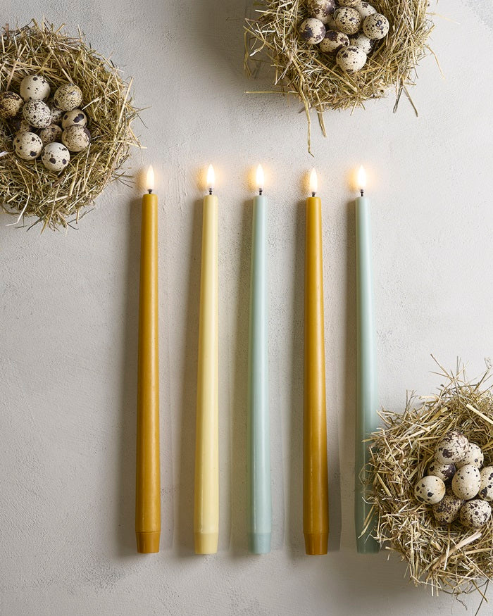 Uyuni Lighting LED Taper Candle 2 Pack 2.3 x 25cm Dusty Rose