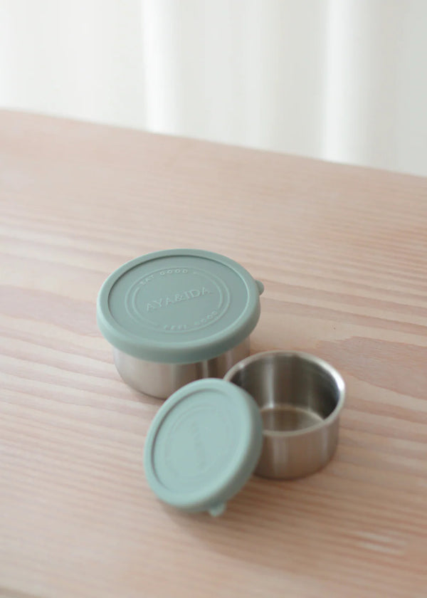 Aya & Ida Set of 2 Snack Containers Mint Green