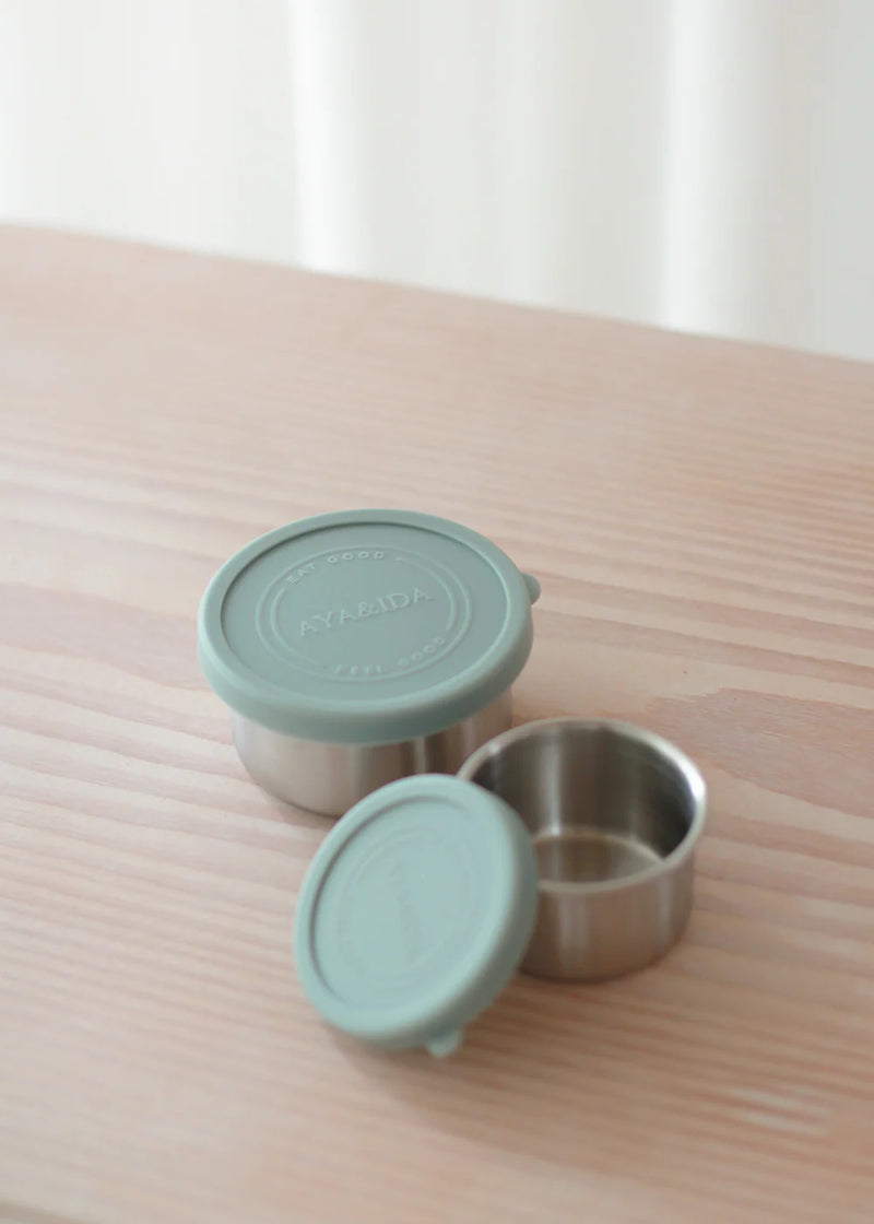 Aya & Ida Set of 2 Snack Containers Mint Green