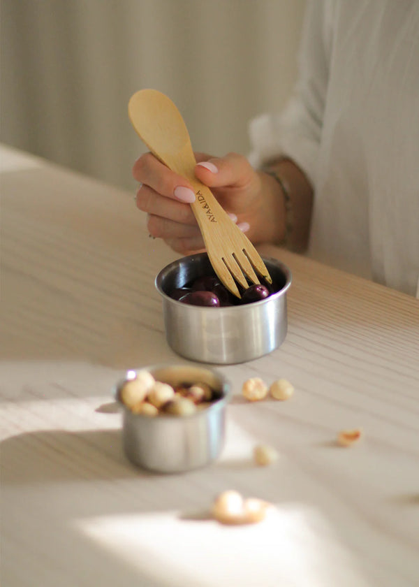 Aya & Ida Set of 2 Snack Containers Tropical Green