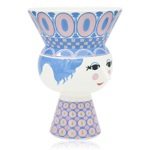 Bjørn Wiinblad Ceramic Carmen Vase Blue