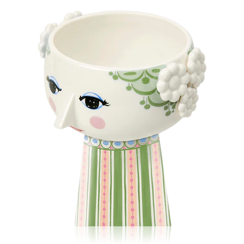 Bjørn Wiinblad Ceramic Eva Vase 23cm Green