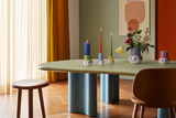 Bjørn Wiinblad Ceramic Olga Block Candle Holder Green