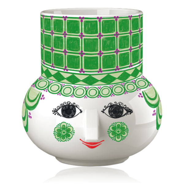 Bjørn Wiinblad Ceramic Olga Block Candle Holder Green