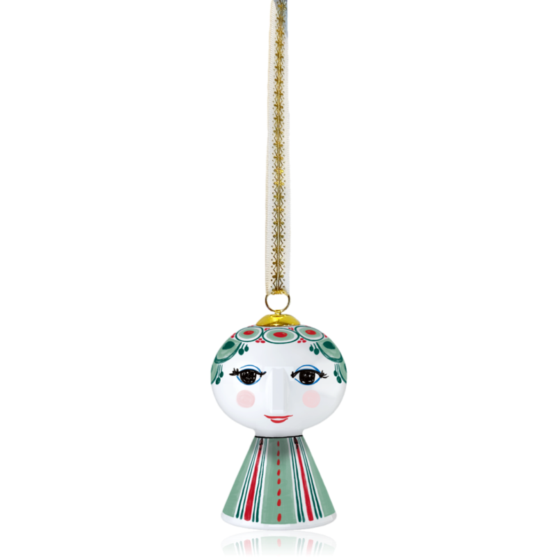Bjørn Wiinblad Ceramic Eva Christmas Decoration Green