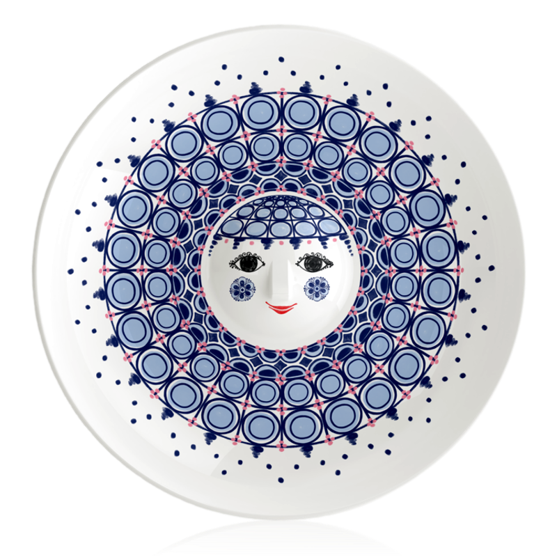 Bjørn Wiinblad Ceramic Olga Dish Blue