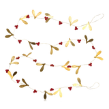 Broste Brass Mistletoe Garland Red Beads