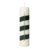 Broste Linea Advent Candle White & Green
