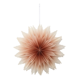 Broste Estelle Hanging Paper Star Decoration Medium Pink