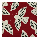 Broste Saga Bird Paper Napkin Burgundy & Green