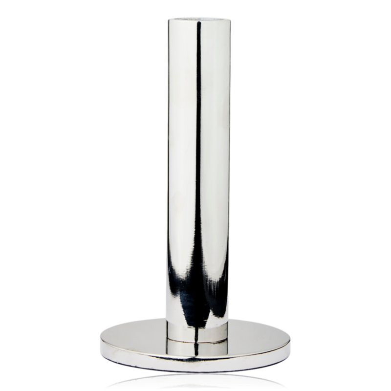 Broste Maro Silver Finish Candle Holder Large
